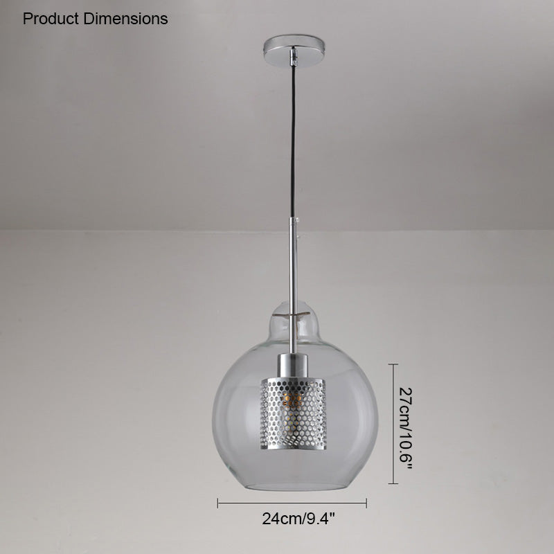 WOMO Élégant Rond/Cylindre Verre Suspension Lumineuse-WM2095
