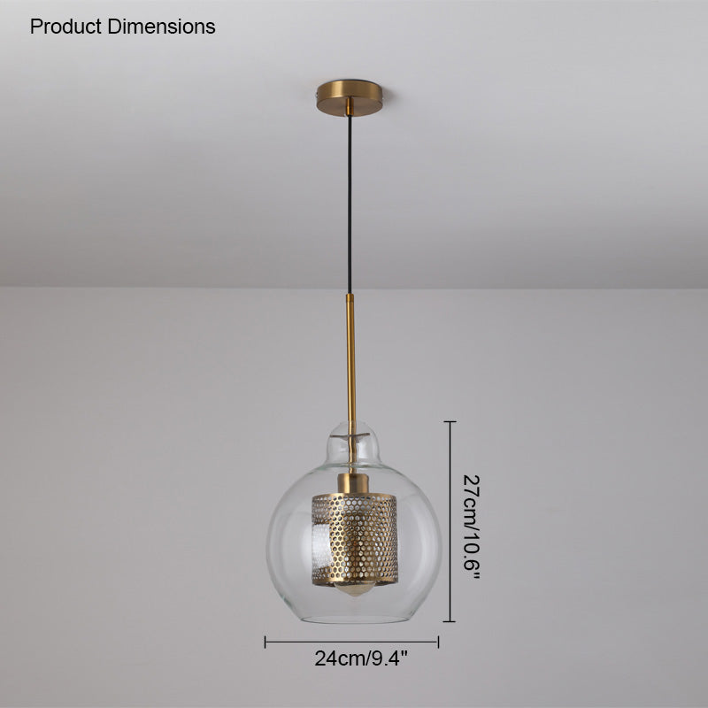 WOMO Élégant Rond/Cylindre Verre Suspension Lumineuse-WM2095
