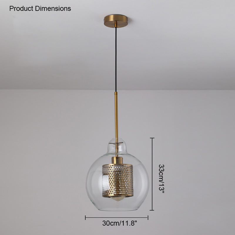 WOMO Élégant Rond/Cylindre Verre Suspension Lumineuse-WM2095