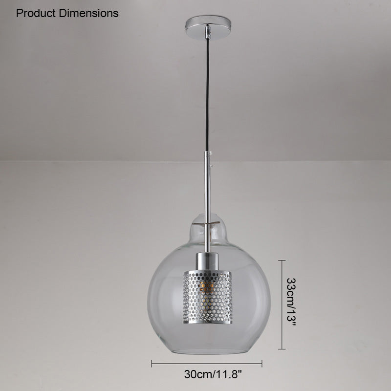 WOMO Élégant Rond/Cylindre Verre Suspension Lumineuse-WM2095