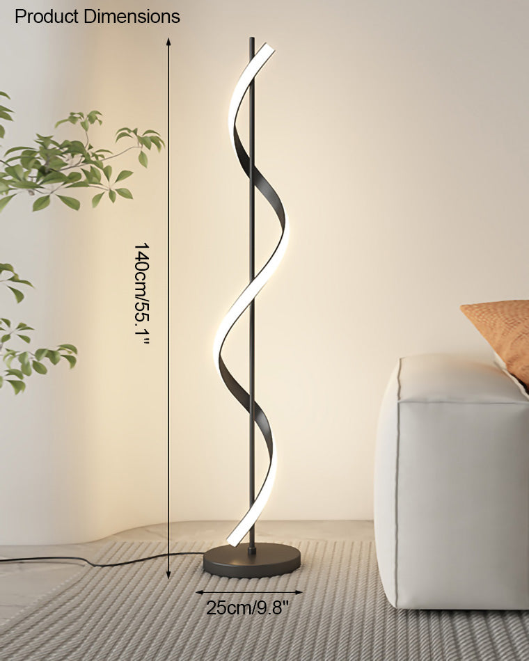 Lampadaire en spirale dimmable WOMO-WM7073