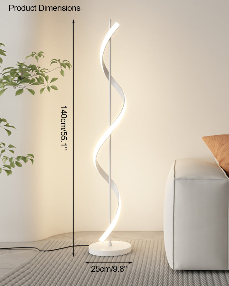 Lampadaire en spirale dimmable WOMO-WM7073