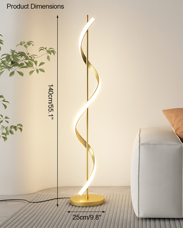 Lampadaire en spirale dimmable WOMO-WM7073