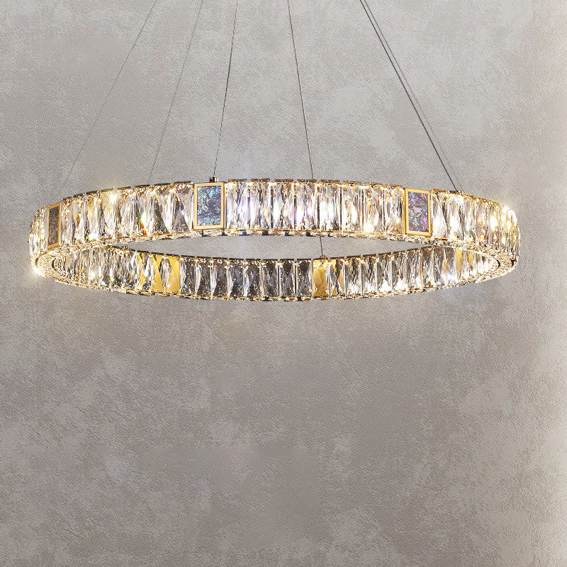 WOMO Luxury Round Golden Crystal LED Chandelier-WM2355