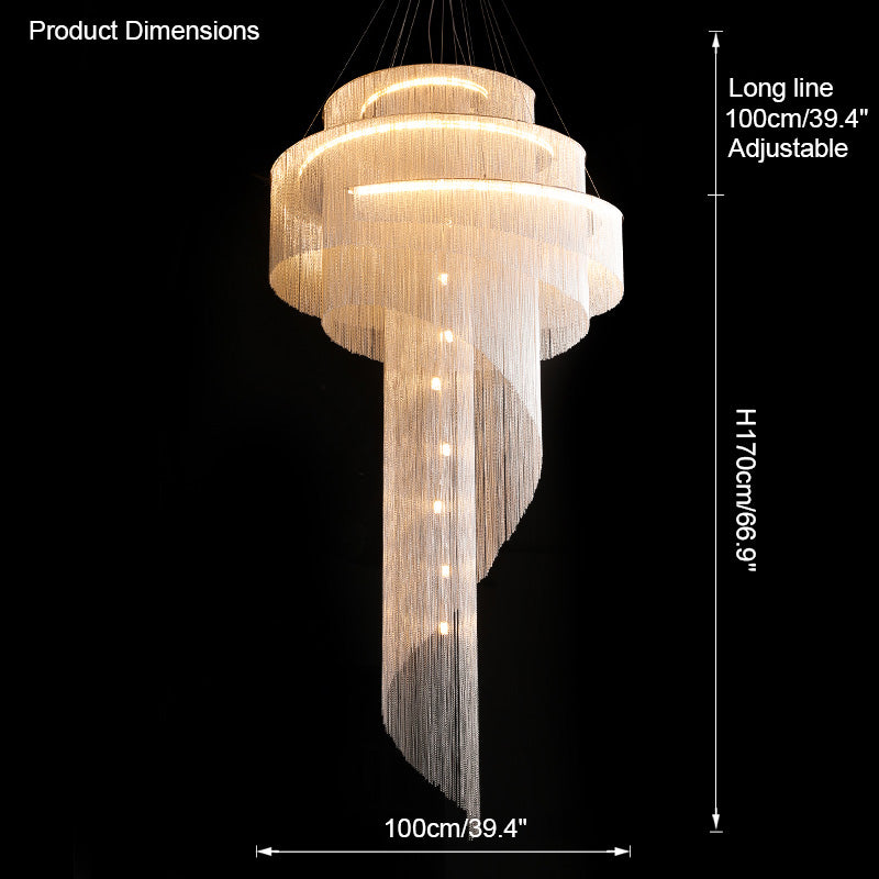 Lustre de foyer à pompon en spirale WOMO-WM2067