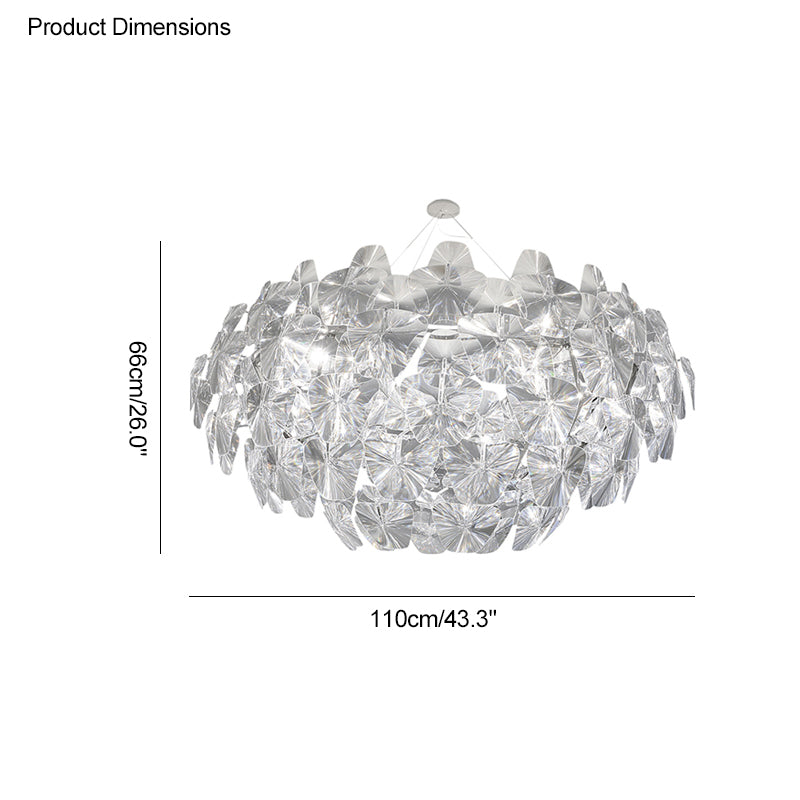 WOMO Lustre Romantique Boule en Verre -WM2197
