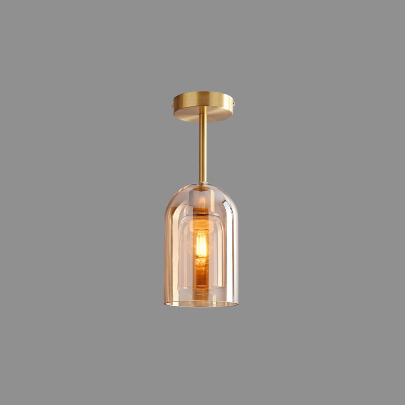 WOMO Suspension Verre Soufflé Fumé/Ambré -WM2108