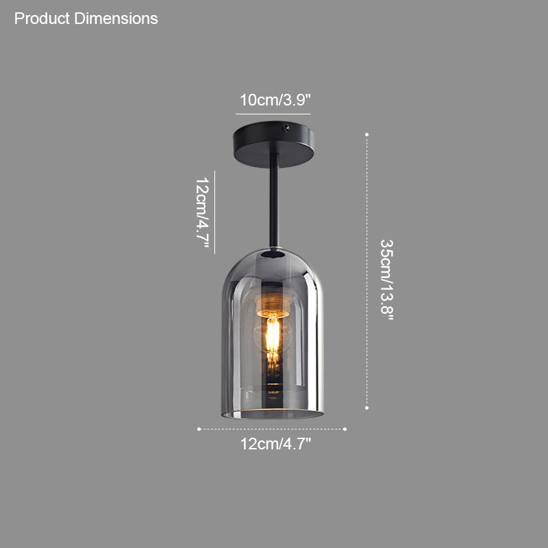 WOMO Suspension Verre Soufflé Fumé/Ambré -WM2108