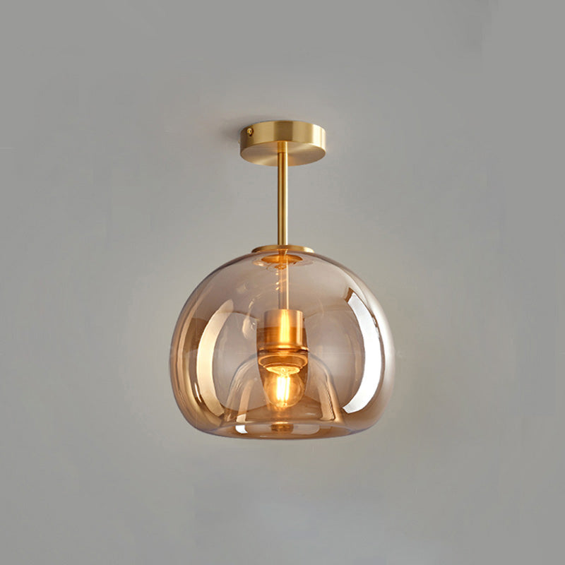WOMO Suspension Verre Soufflé Fumé/Ambré -WM2108