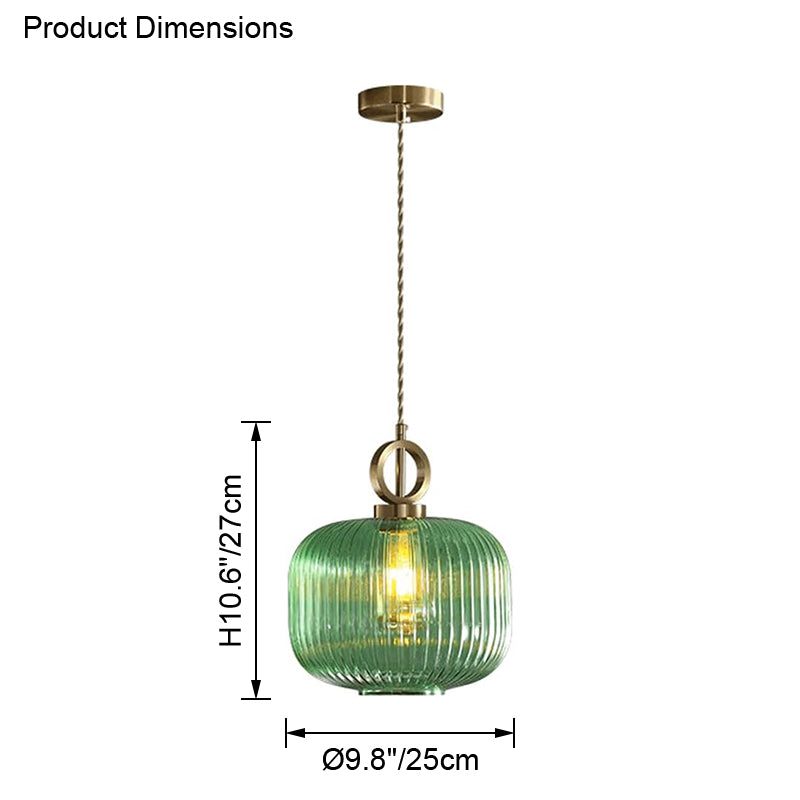 WOMO Suspension Abat Jour Verre Strié-WM2264