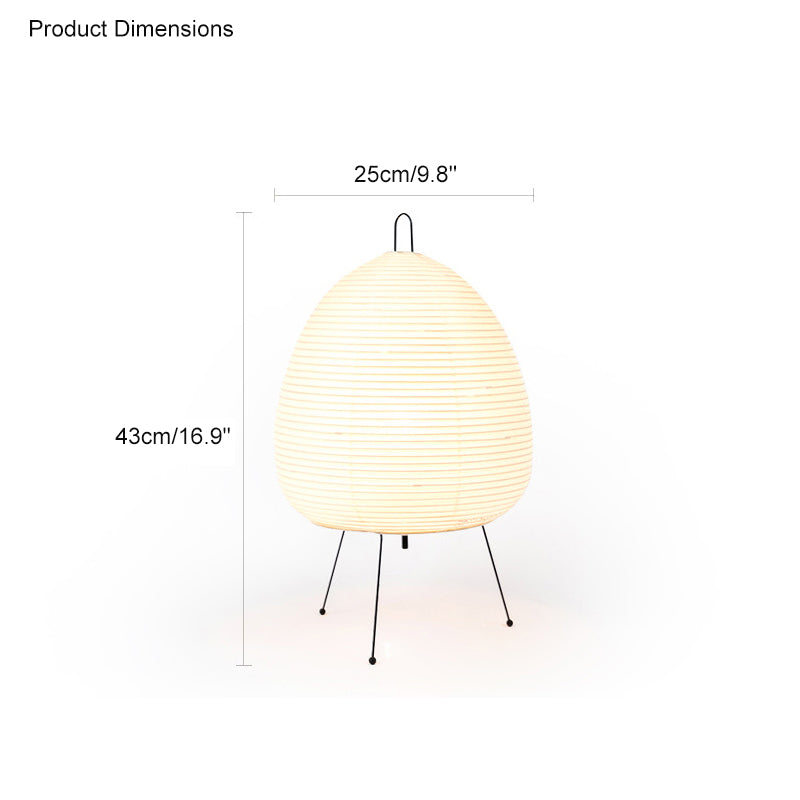 Lampe de table à lanterne en papier trépied japonais WOMO-WM8023