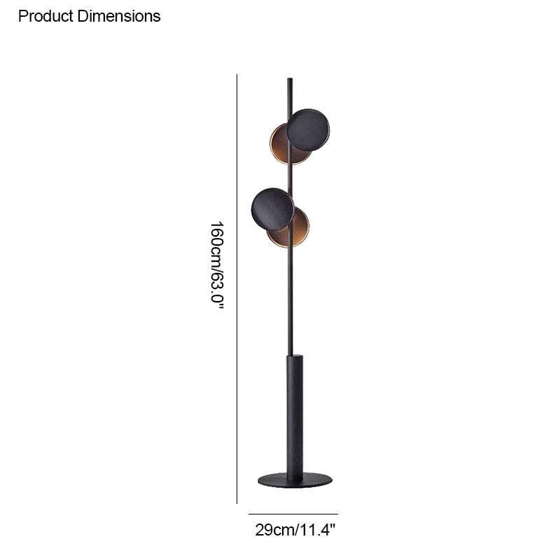 Lampadaire noir WOMO-WM7037