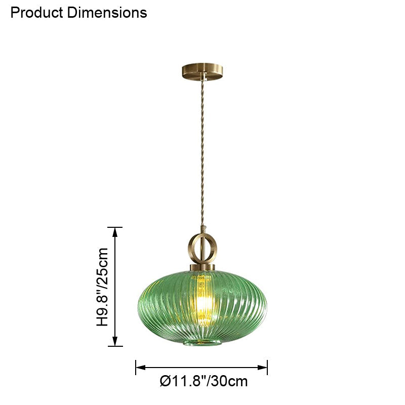WOMO Suspension Abat Jour Verre Strié-WM2264