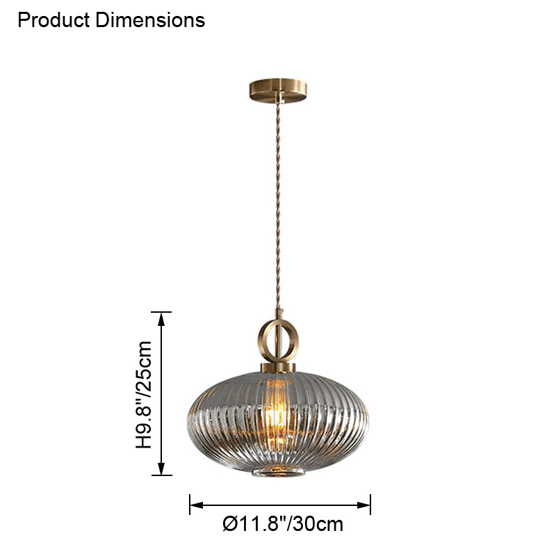 WOMO Suspension Abat Jour Verre Strié-WM2264