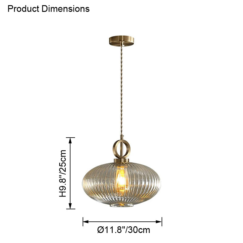 WOMO Suspension Abat Jour Verre Strié-WM2264