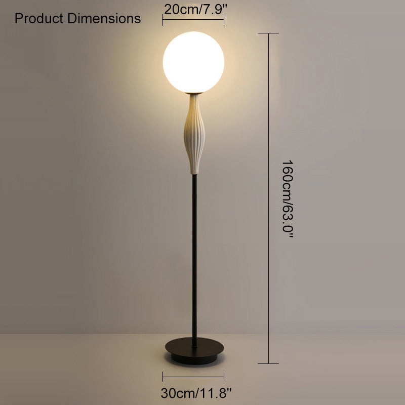 WOMO Lampe sur Pied Globe en Verre - WM7024