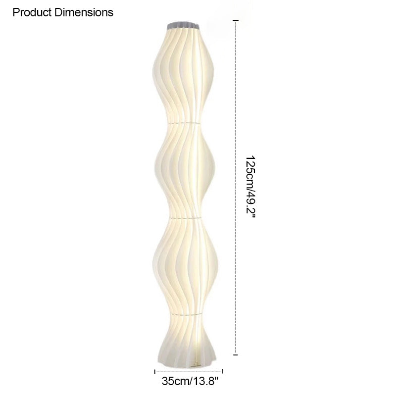 WOMO Lampe sur Pied Colonne Ondulée avec Variateur de Teinte - WM7074