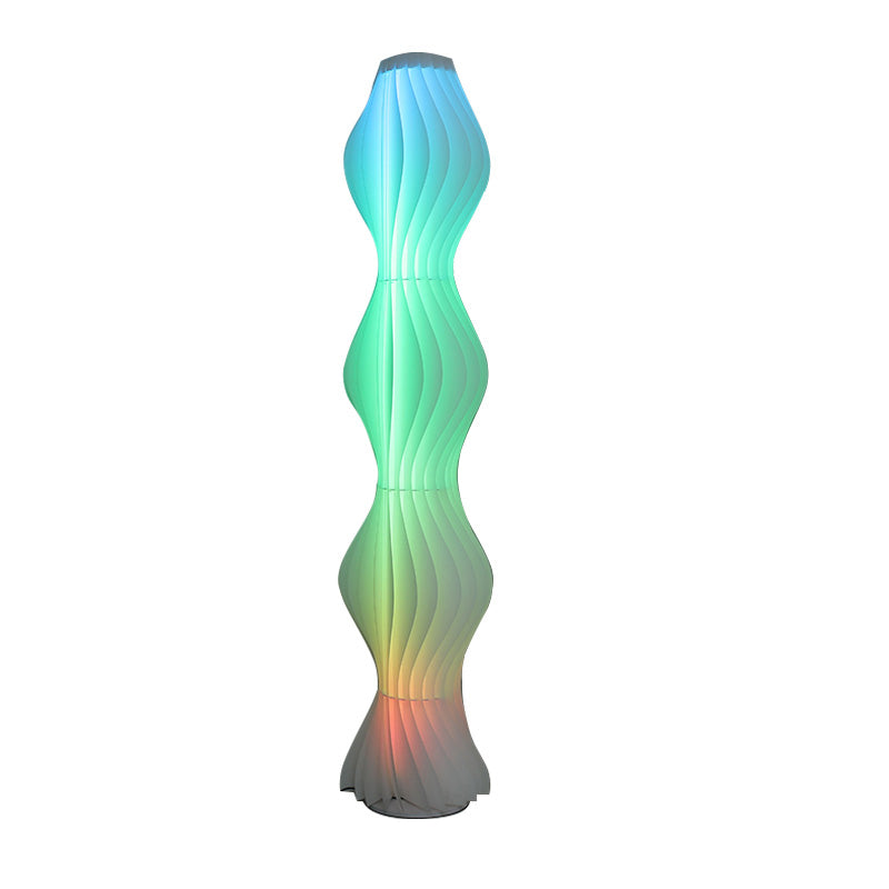 WOMO Lampe sur Pied Colonne Ondulée avec Variateur de Teinte - WM7074