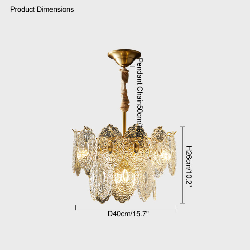 WOMO Lustre Chic Feuille en Verre-WM2208