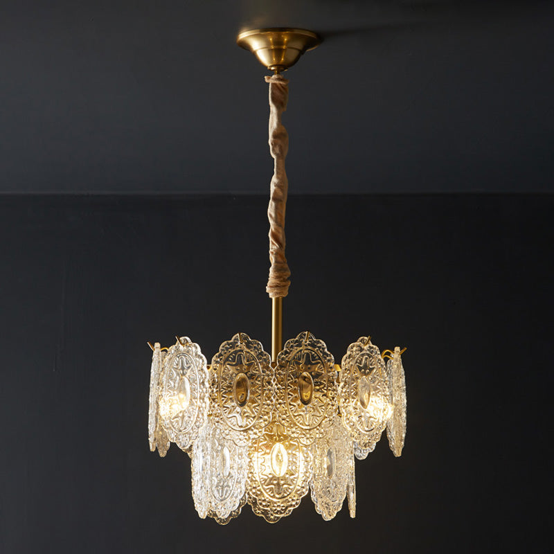 WOMO Lustre Chic Feuille en Verre-WM2208