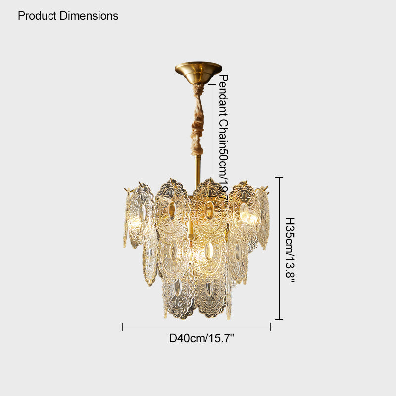 WOMO Lustre Chic Feuille en Verre-WM2208