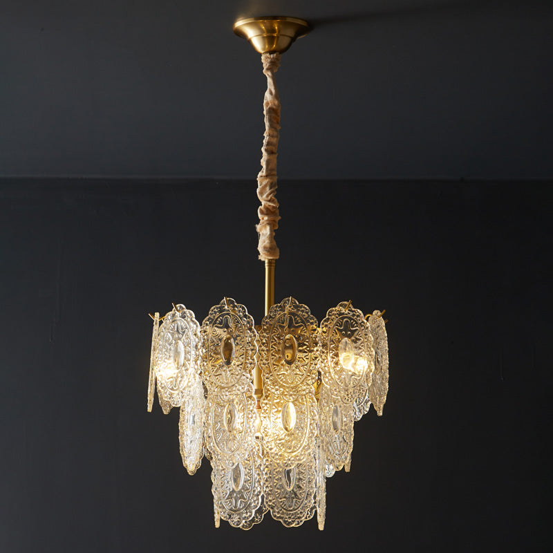 WOMO Lustre Chic Feuille en Verre-WM2208