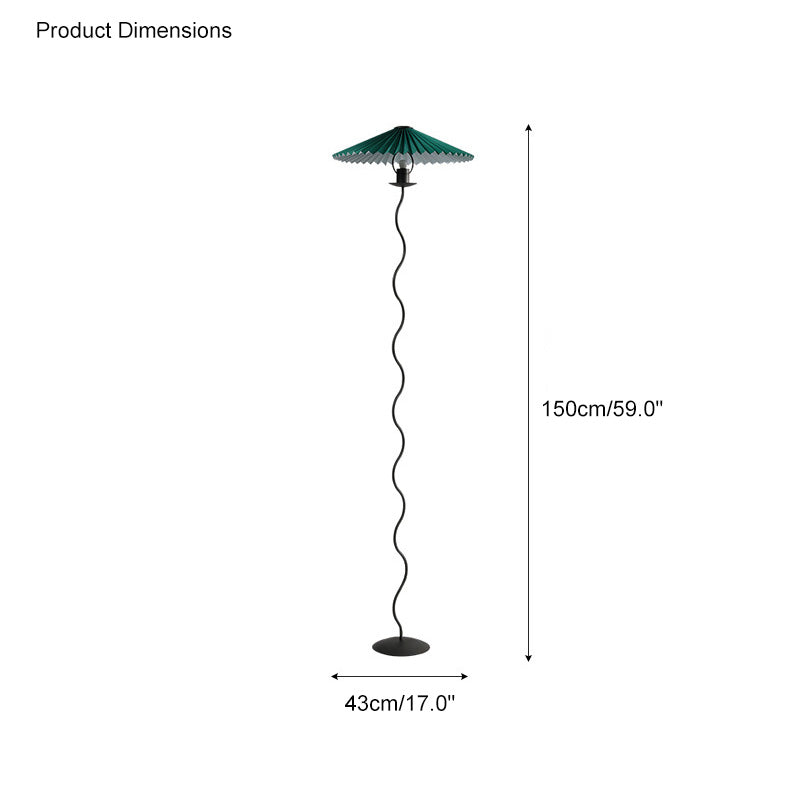 WOMO Lampe sur Pied Volute Plissée - WM7011