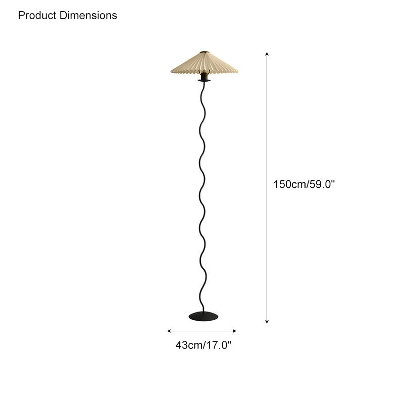 WOMO Lampe sur Pied Volute Plissée - WM7011