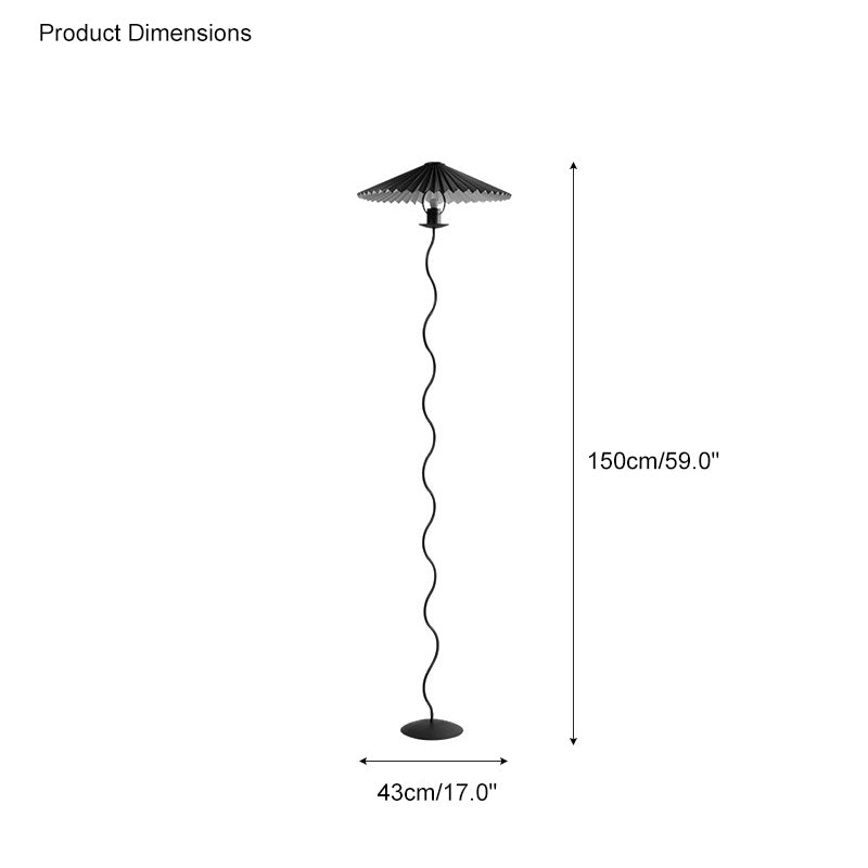 WOMO Lampe sur Pied Volute Plissée - WM7011