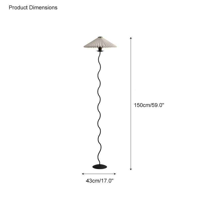 WOMO Lampe sur Pied Volute Plissée - WM7011