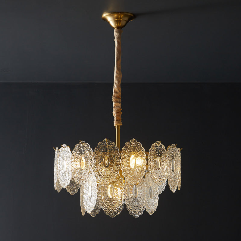WOMO Lustre Chic Feuille en Verre-WM2208