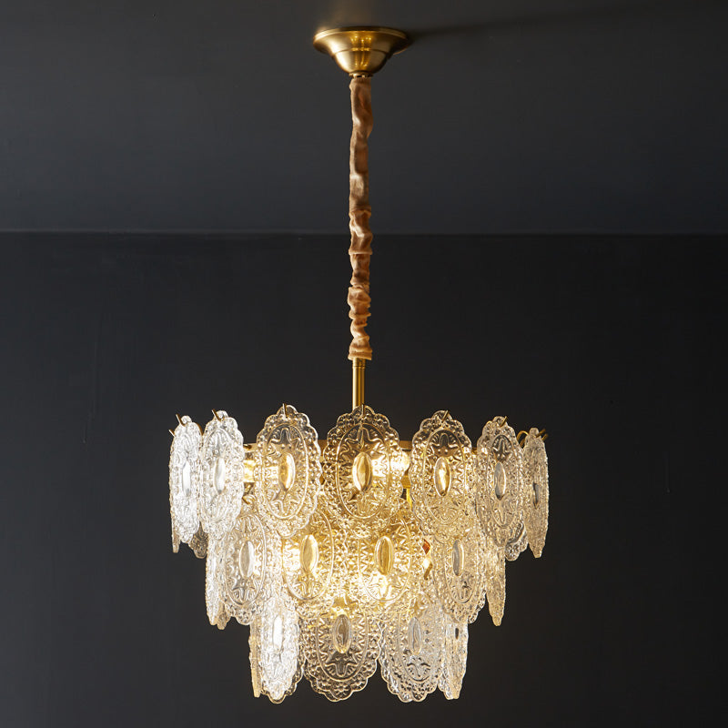 WOMO Lustre Chic Feuille en Verre-WM2208