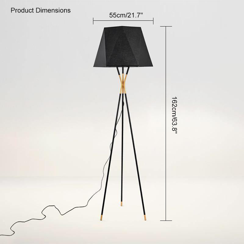 WOMO Lampe sur Pied Trépied Facettée - WM7004