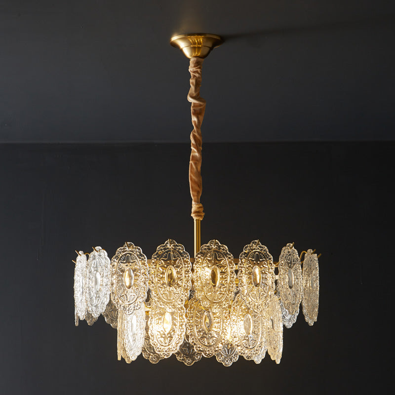WOMO Lustre Chic Feuille en Verre-WM2208