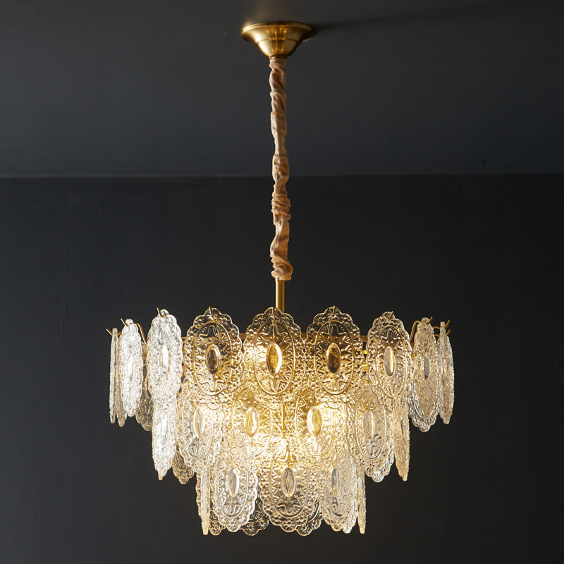 WOMO Lustre Chic Feuille en Verre-WM2208