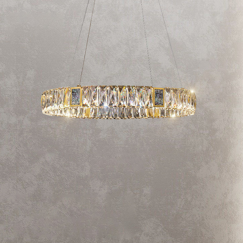 WOMO Luxury Round Golden Crystal LED Chandelier-WM2355