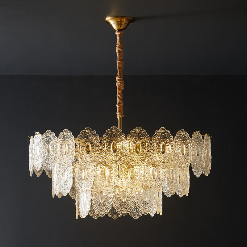 WOMO Lustre Chic Feuille en Verre-WM2208