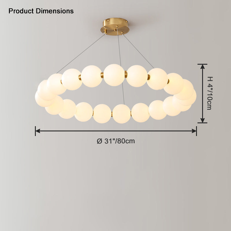 WOMO Lustre Cercle Perles Art Déco-WM2344