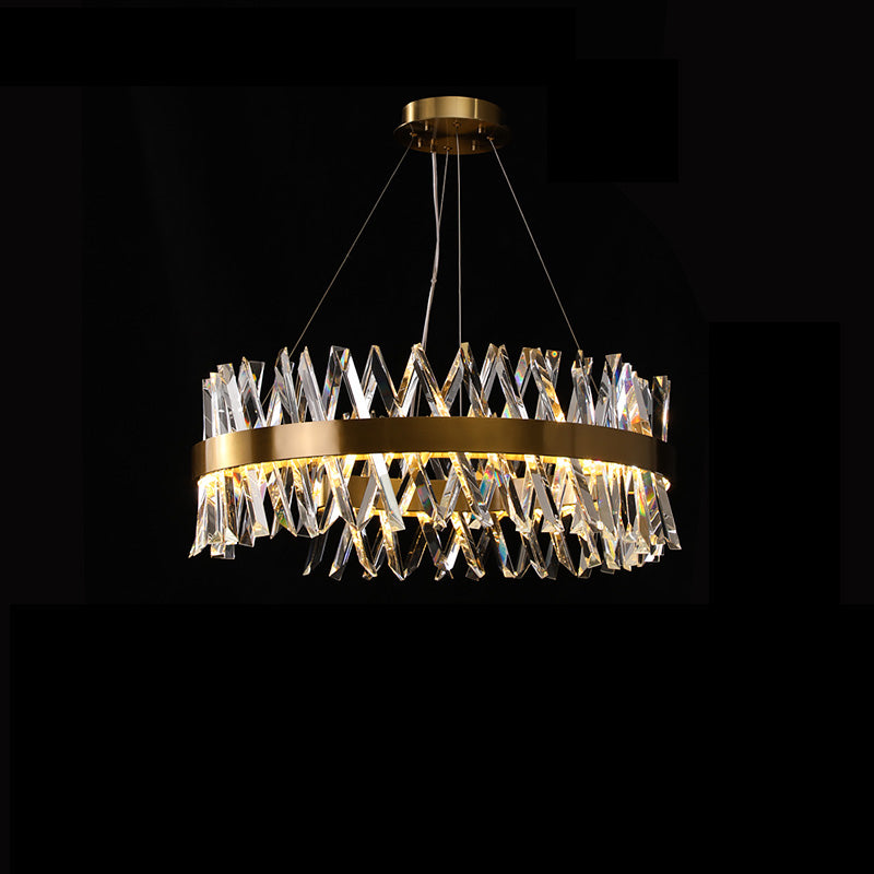 Lustre rond WOMO Gold Crystal Prism-WM2359