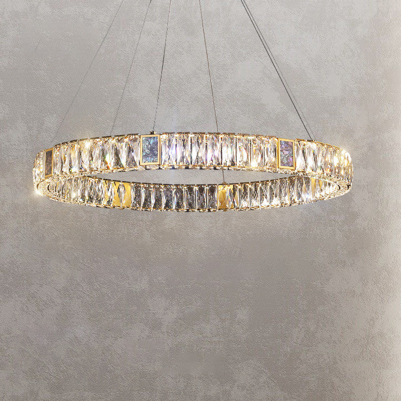 WOMO Luxury Round Golden Crystal LED Chandelier-WM2355