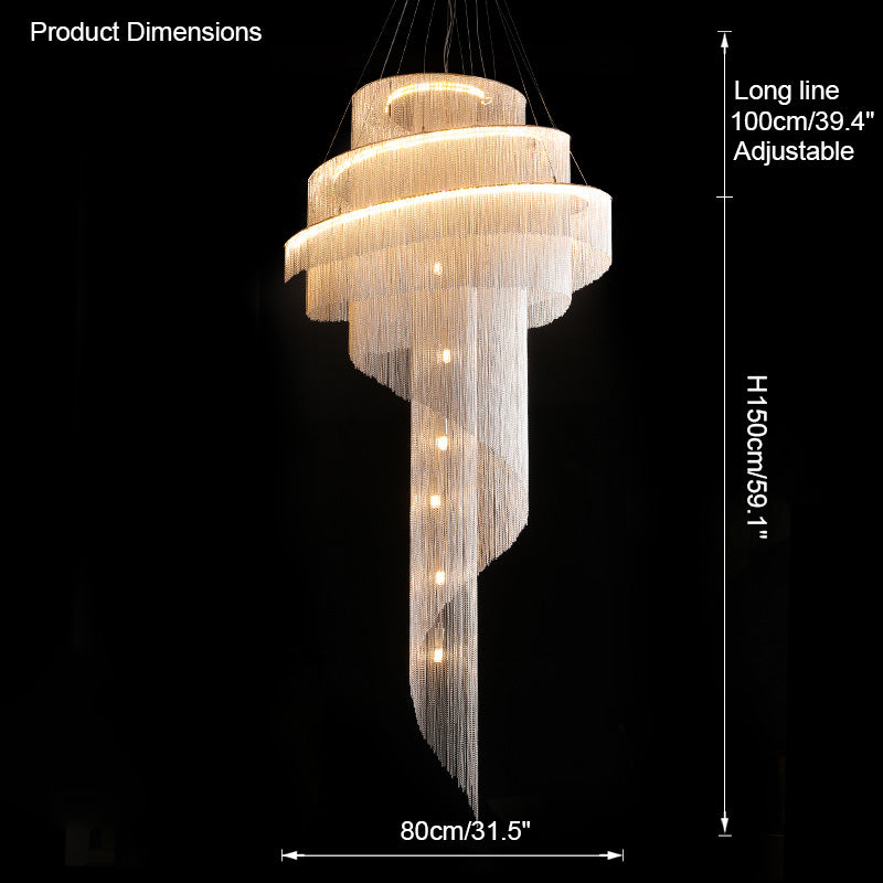 Lustre de foyer à pompon en spirale WOMO-WM2067