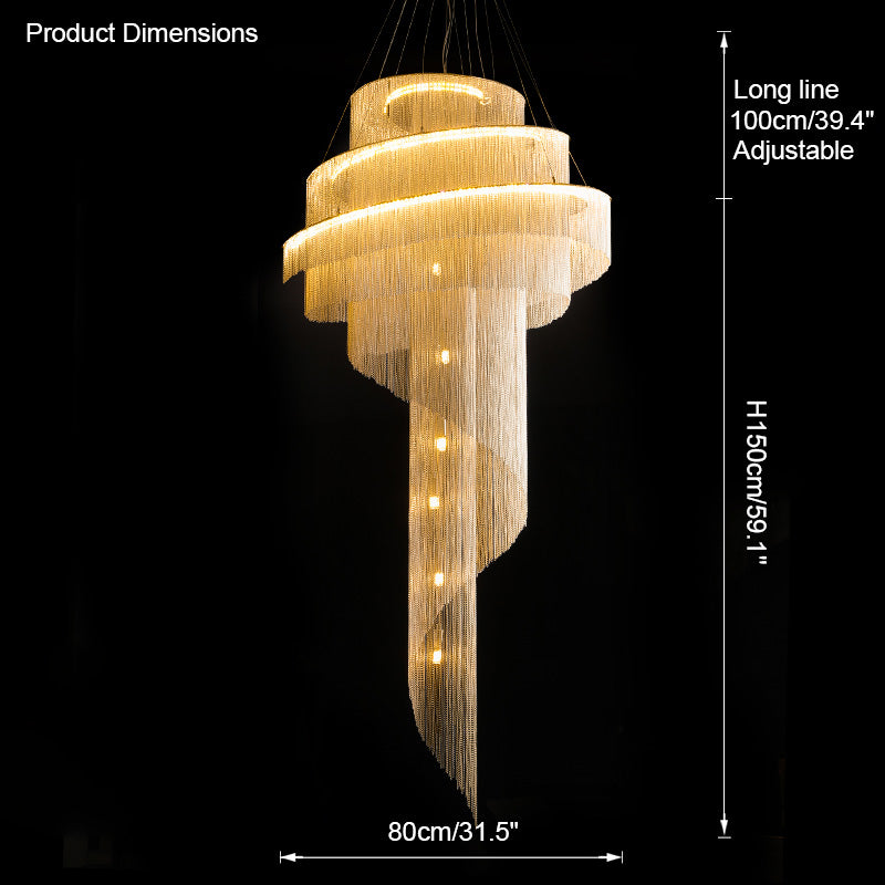 Lustre de foyer à pompon en spirale WOMO-WM2067