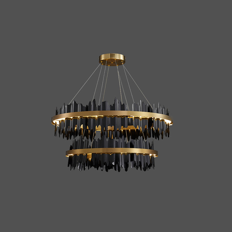 WOMO Lustre Rond Led Doré/Noir-WM2183