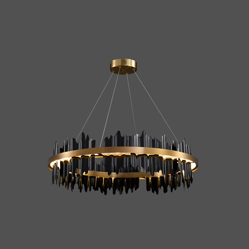 WOMO Lustre Rond Led Doré/Noir-WM2183