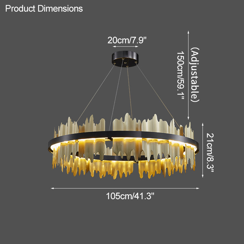 WOMO Lustre Rond Led Doré/Noir-WM2183