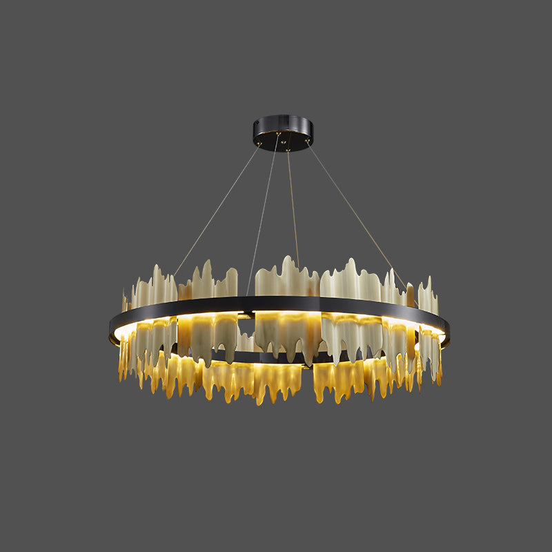 WOMO Lustre Rond Led Doré/Noir-WM2183