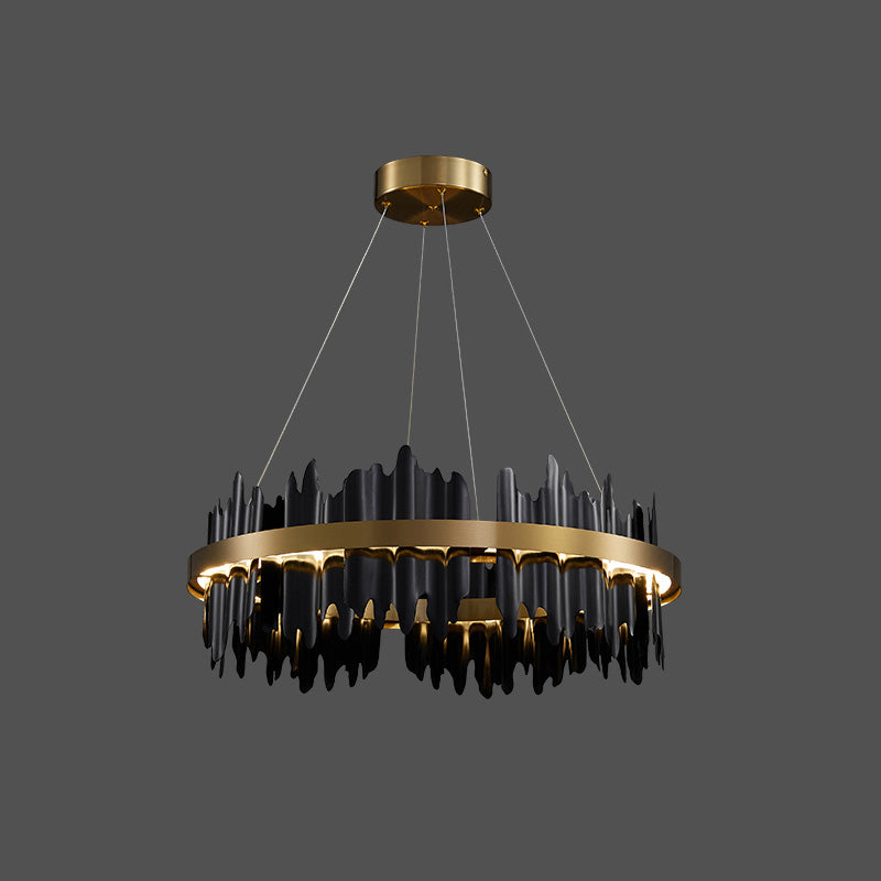 WOMO Lustre Rond Led Doré/Noir-WM2183