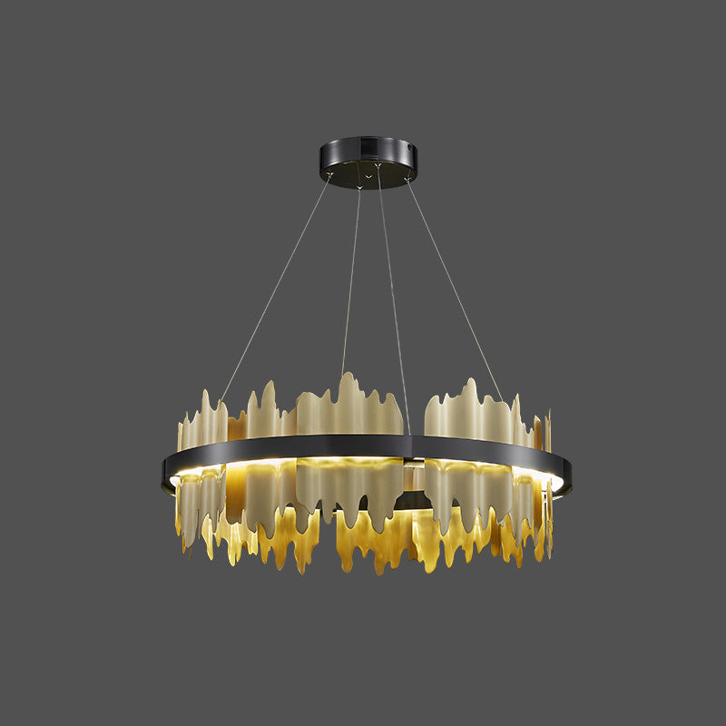 WOMO Lustre Rond Led Doré/Noir-WM2183