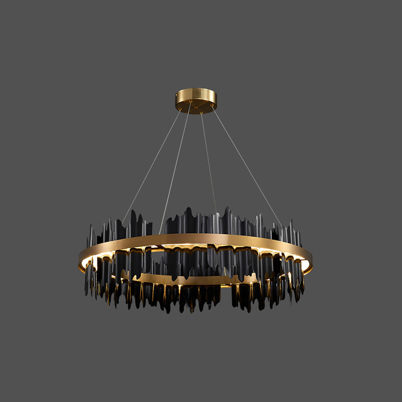 WOMO Lustre Rond Led Doré/Noir-WM2183