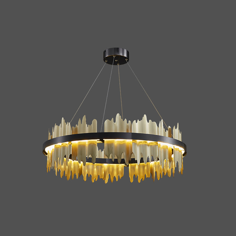 WOMO Lustre Rond Led Doré/Noir-WM2183